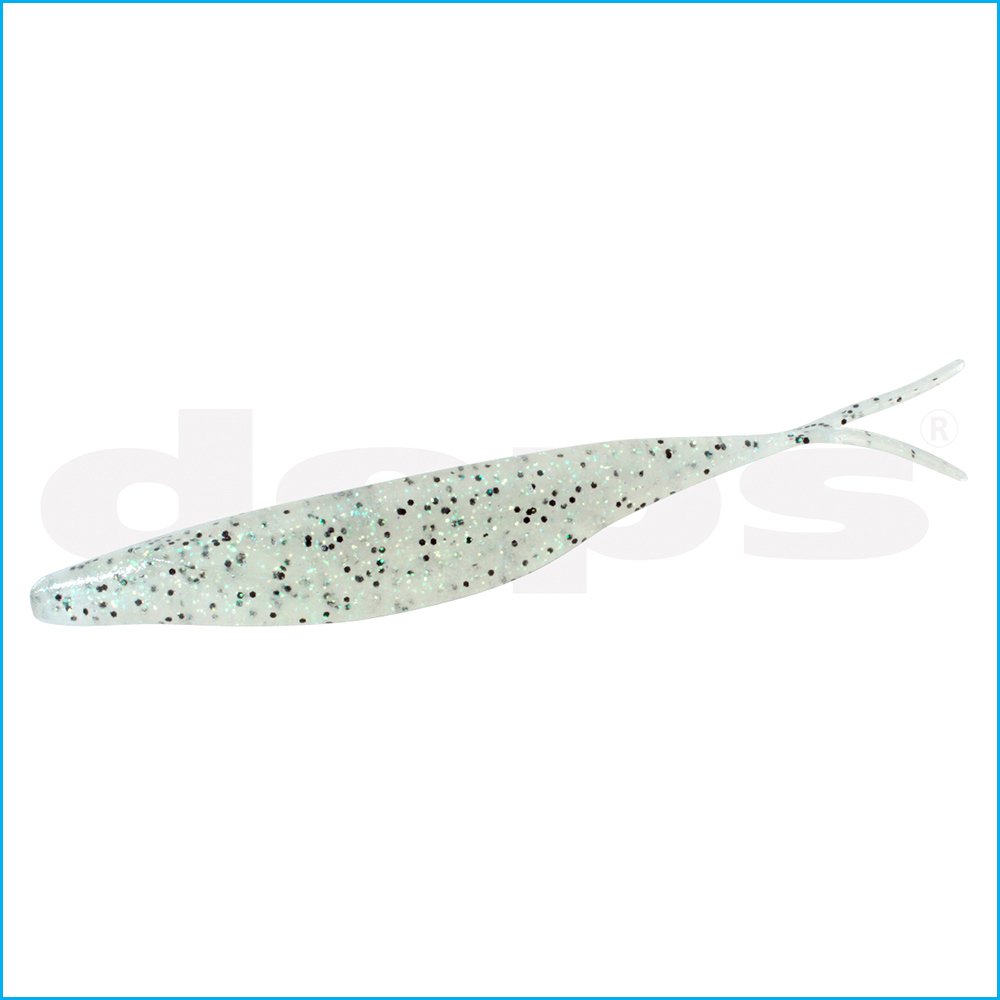 SAKAMATA SHAD 4" | 125-CLEAR PEPPER/NEON FLAKES